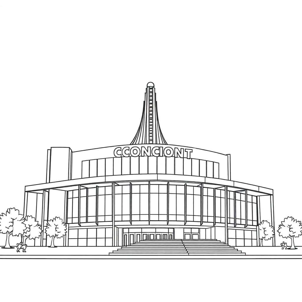 南宁市地标会展中心 Páginas para Colorear