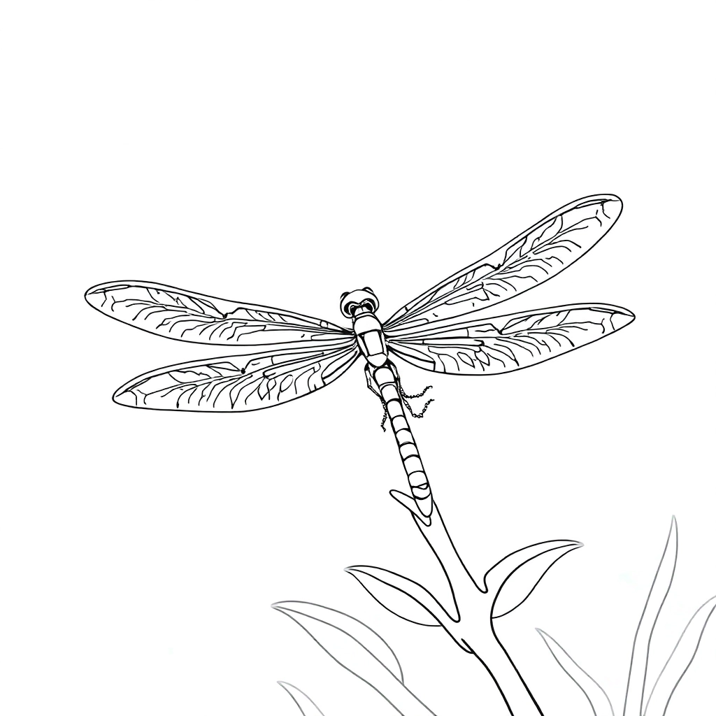 蜻蜓 Coloring Pages