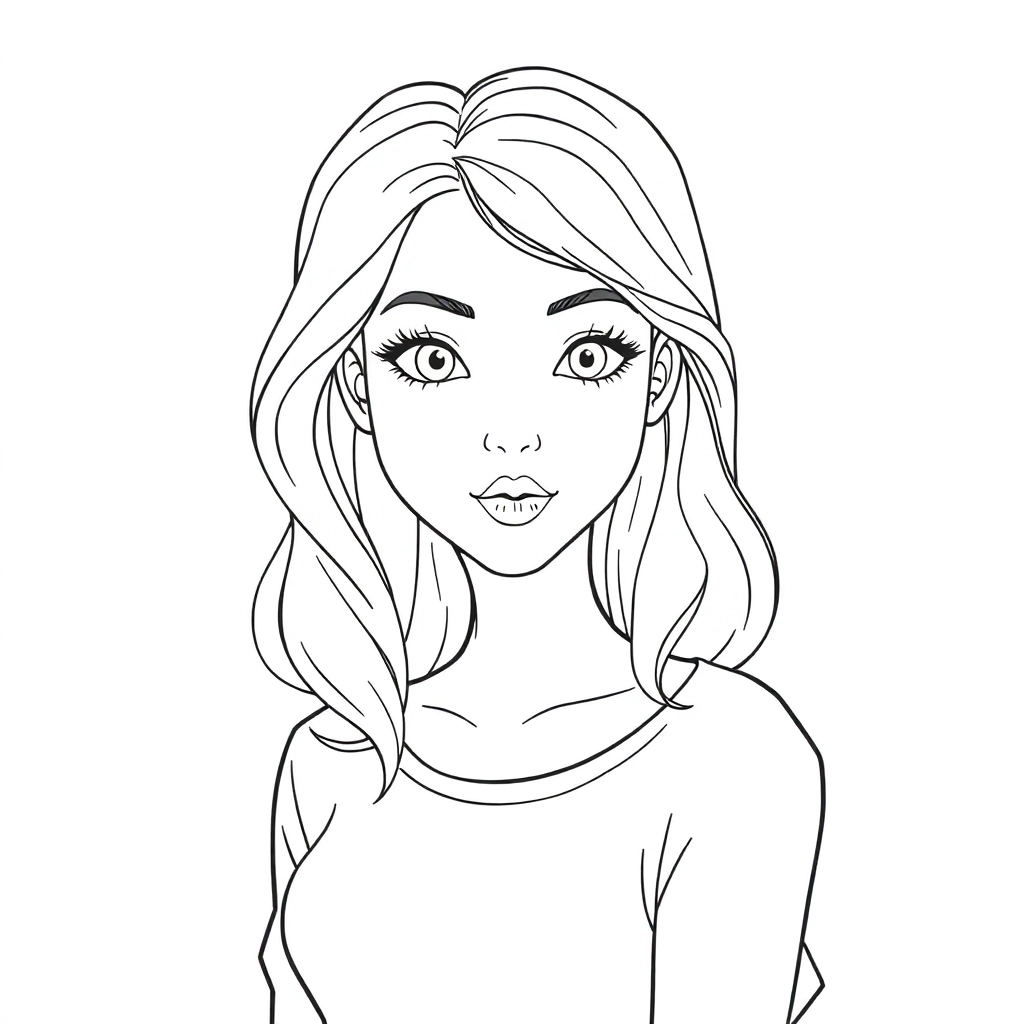 美女 Coloring Pages