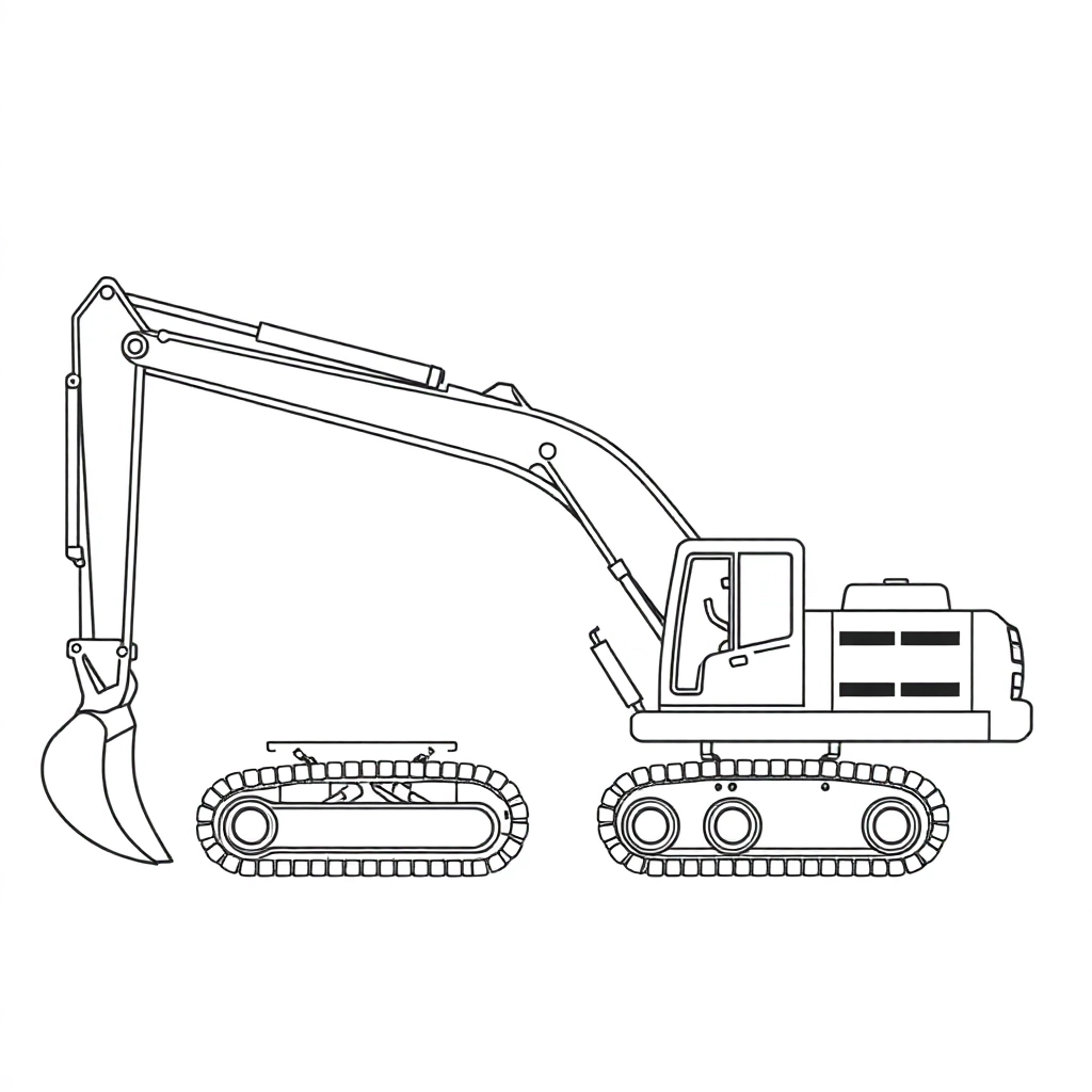 excavator Coloring Pages