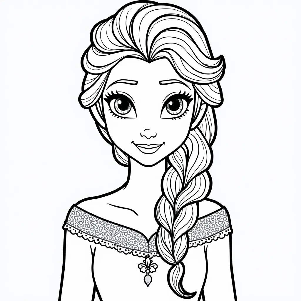 Beautify Elsa coloring pages