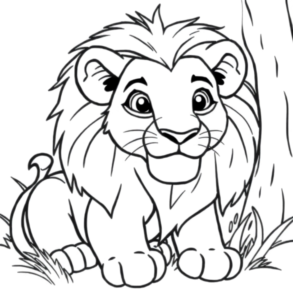Simba the Lion King Coloring Pages
