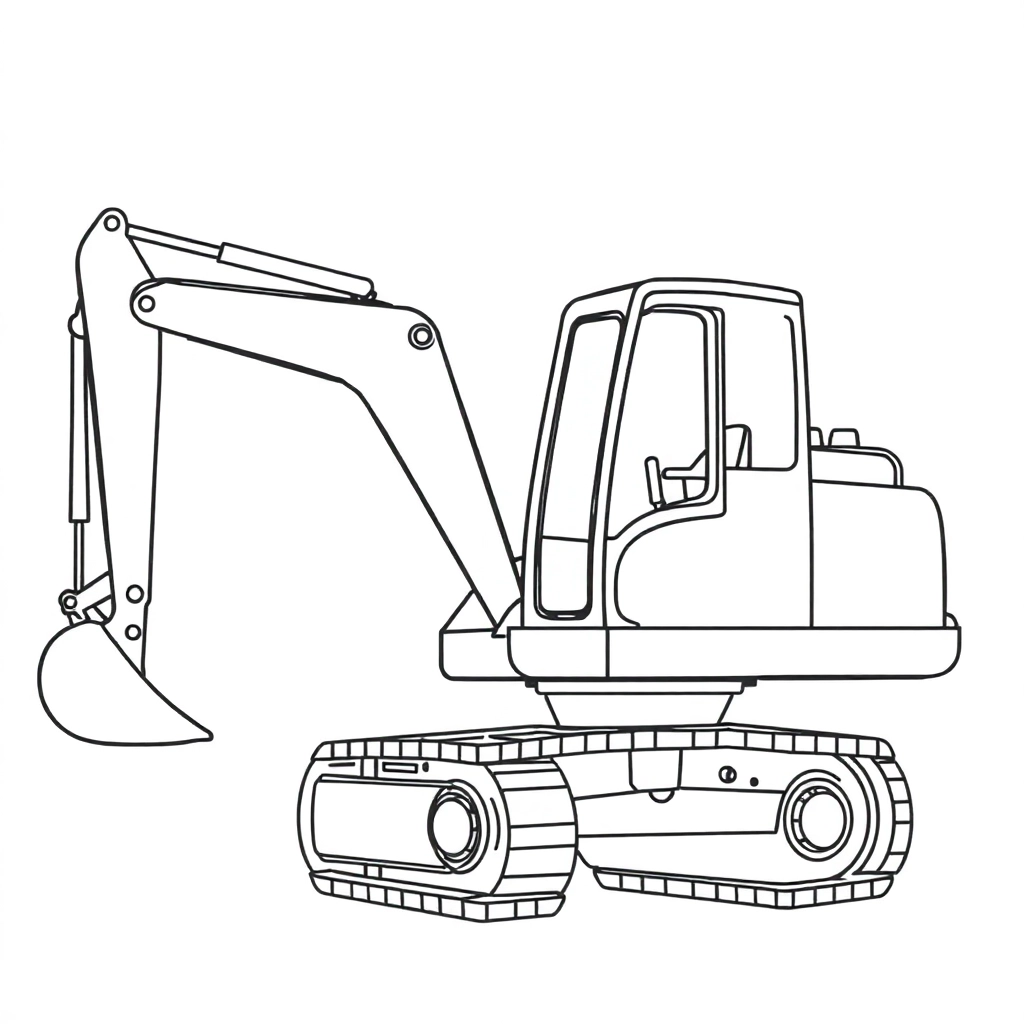 excavator Coloring Pages