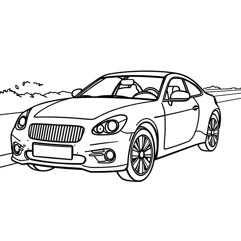 汽车 Páginas para Colorear