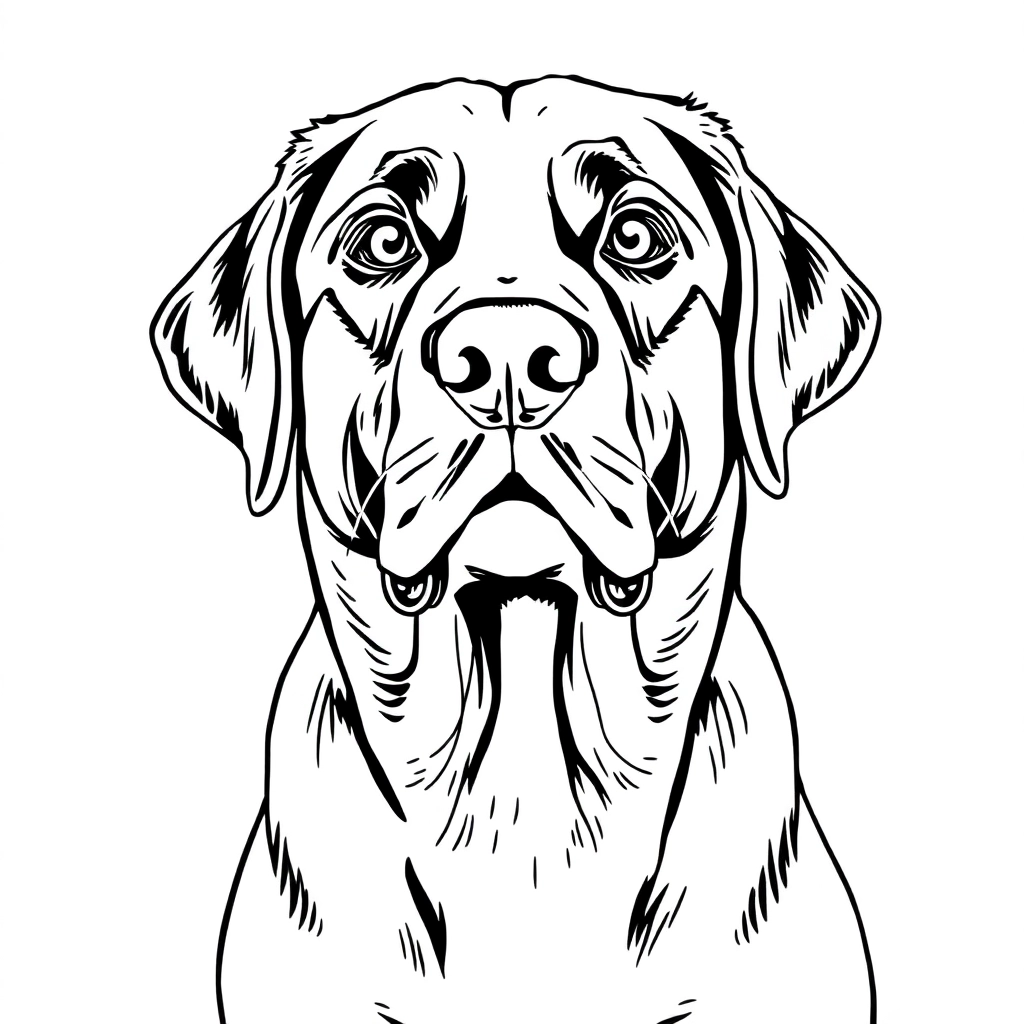 拉布拉多犬 Páginas para Colorear