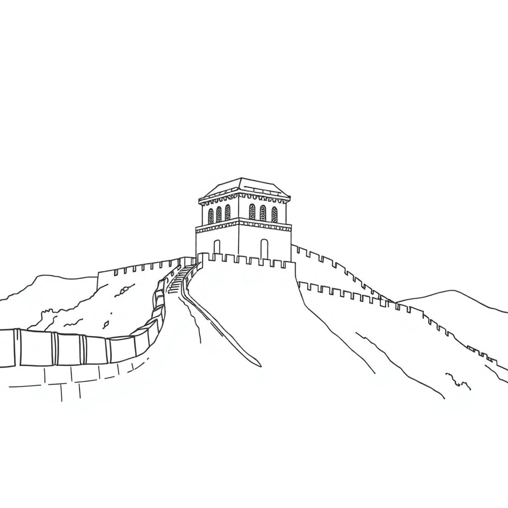 长城 Páginas para Colorear