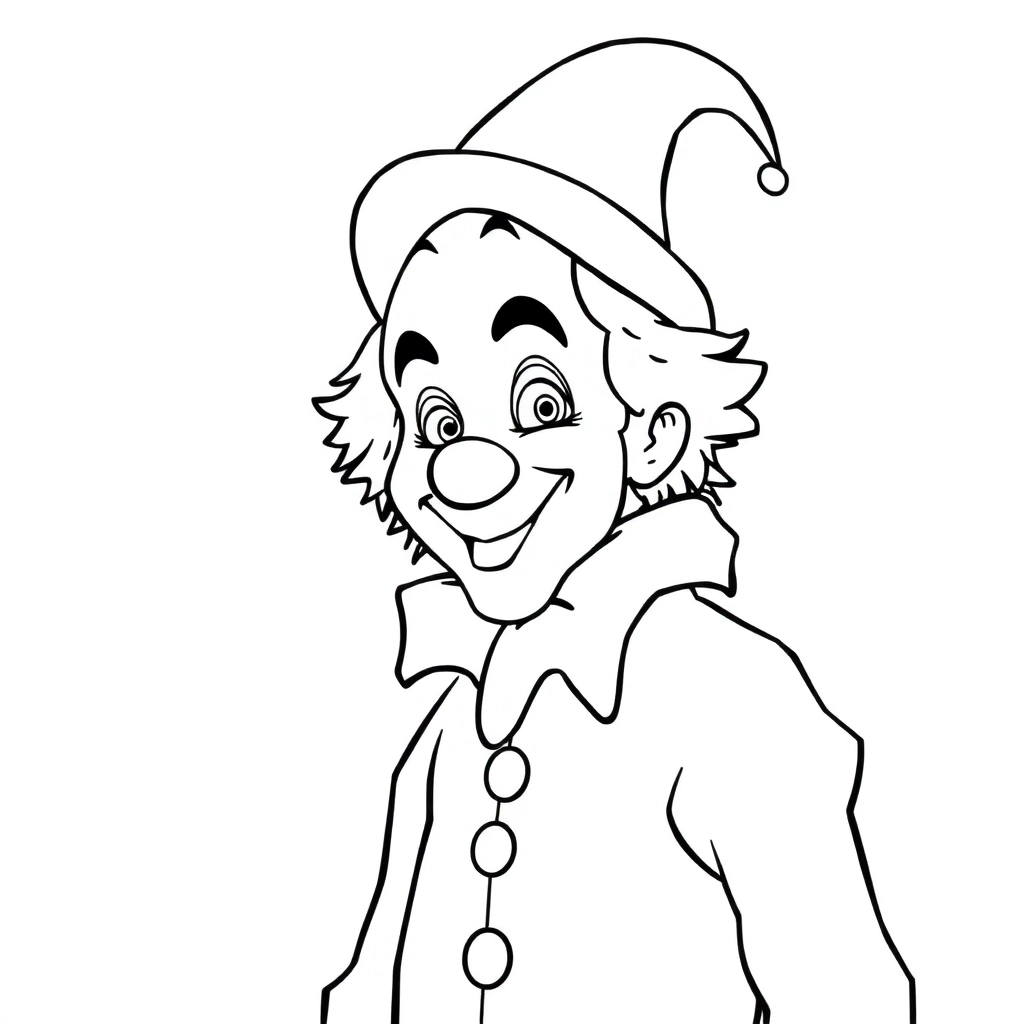 pierrot Páginas para Colorear