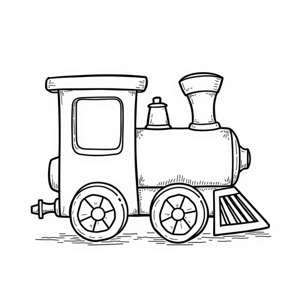 A delicate little train coloring pages