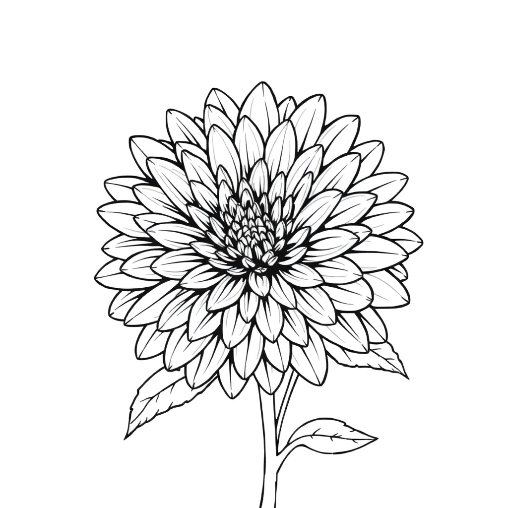 draw a chrysanthemum صفحات التلوين