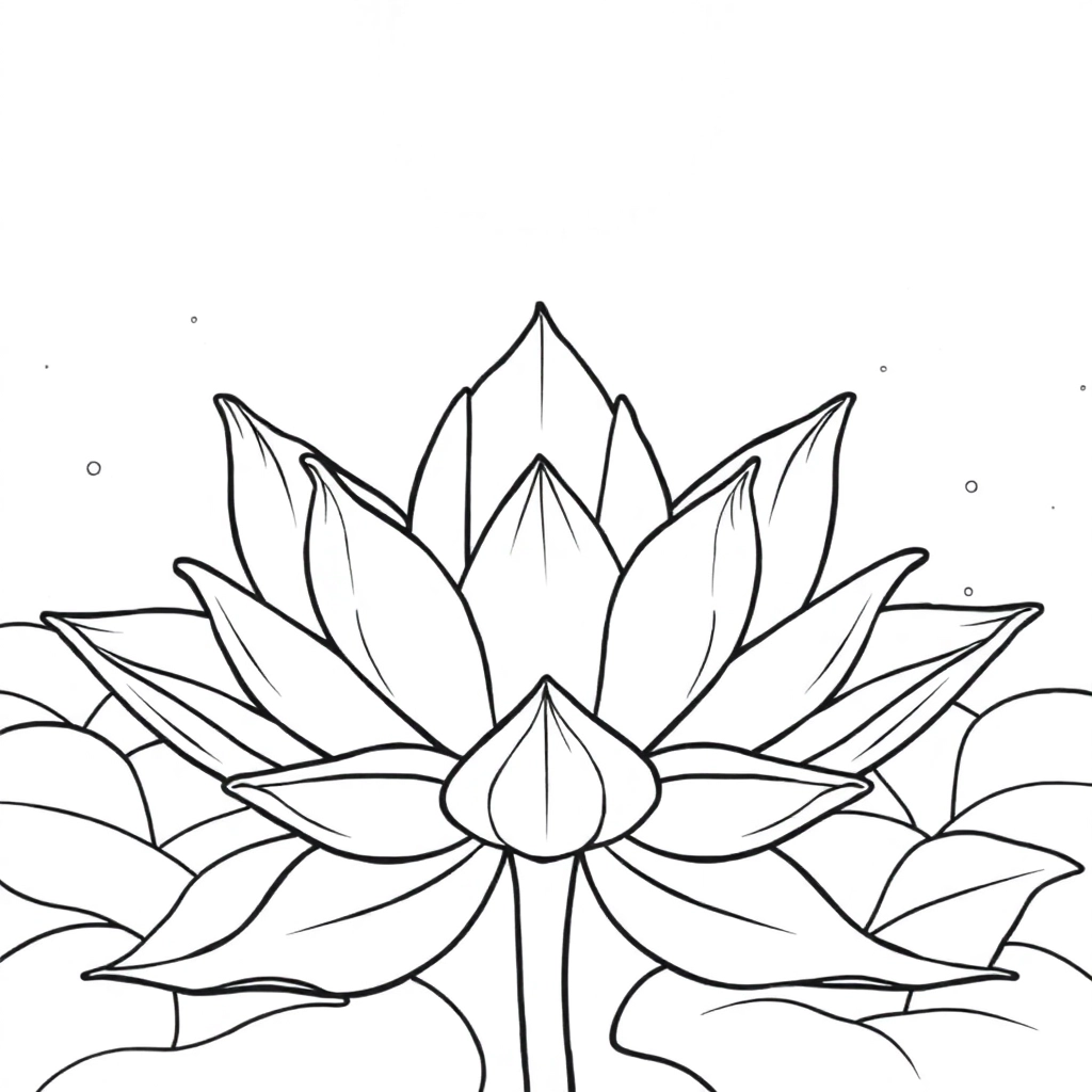 荷花 Páginas para Colorear