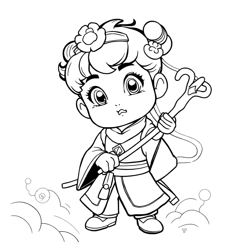 Ne Zha 2 Coloring Pages