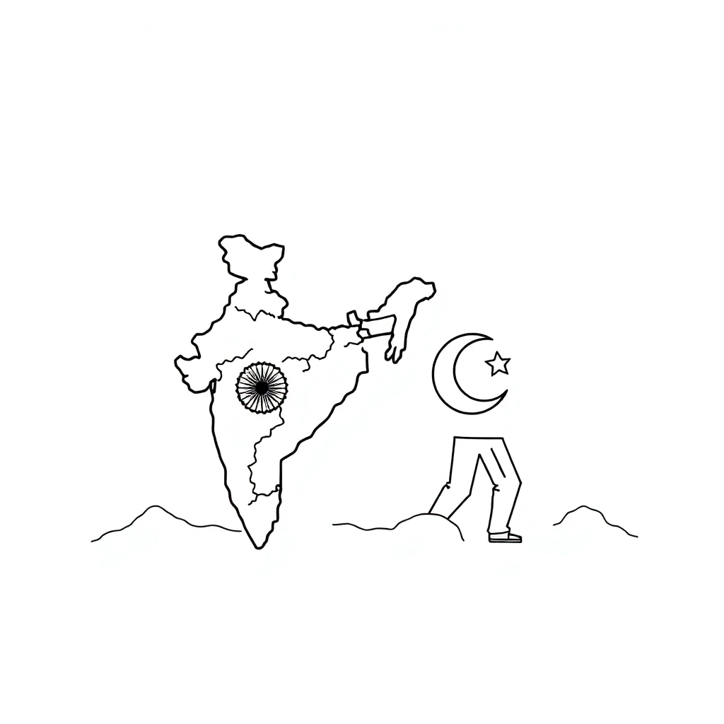 India vs Pakistan war  Páginas para Colorear
