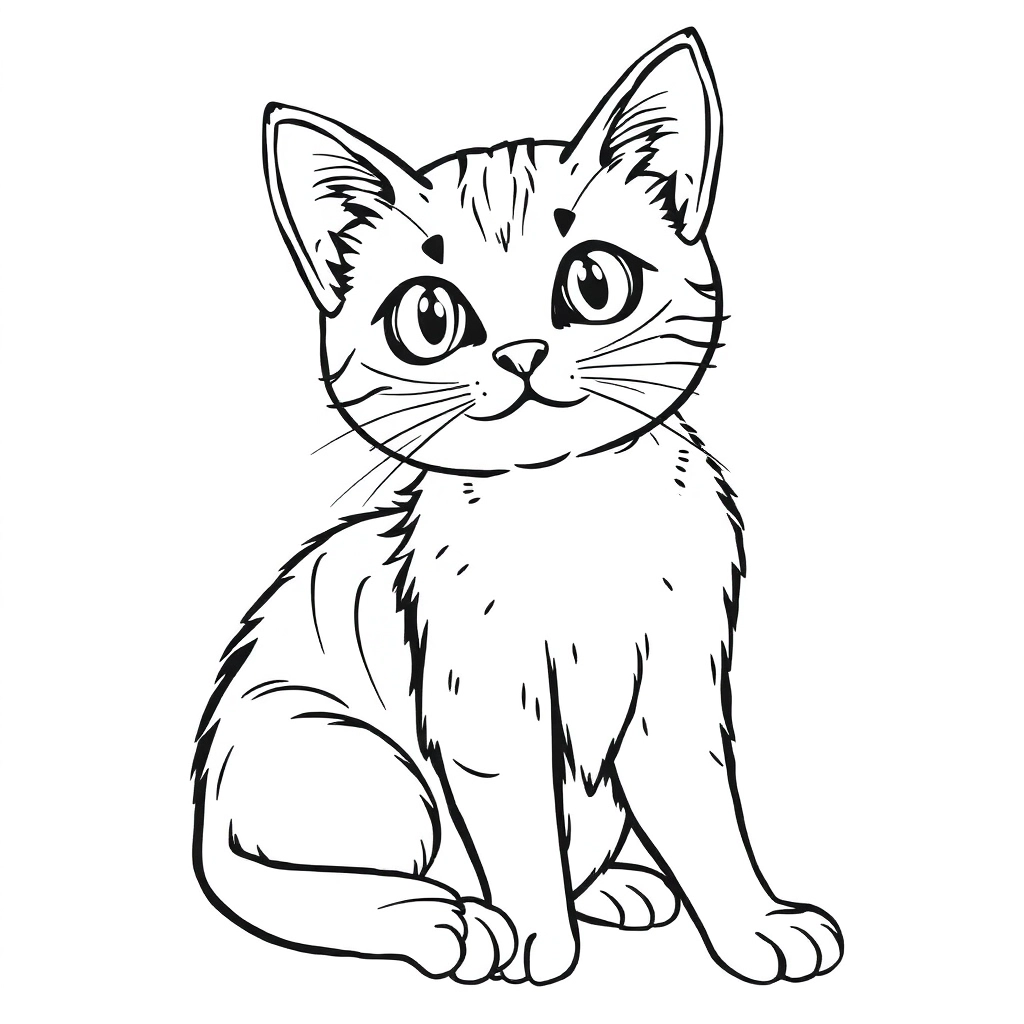 猫 Páginas para Colorear