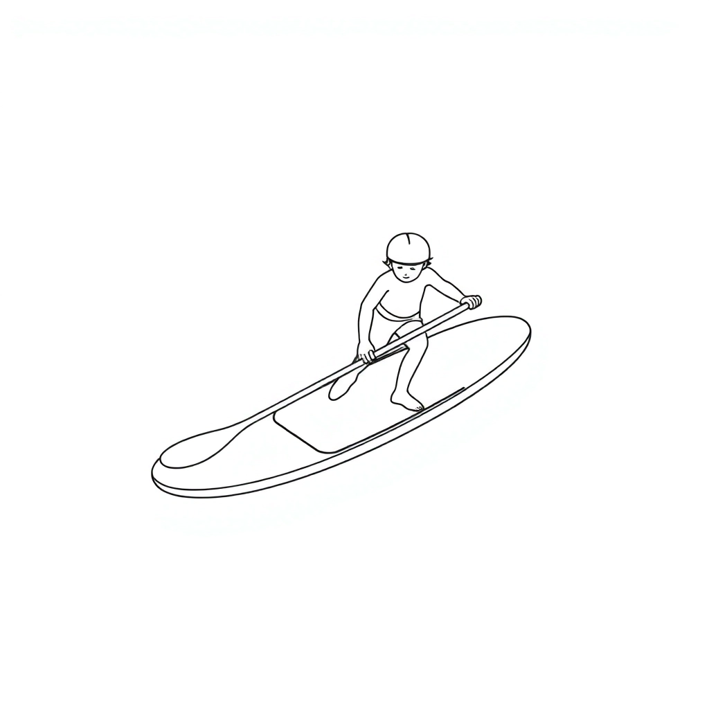 paddleboard Páginas para Colorear