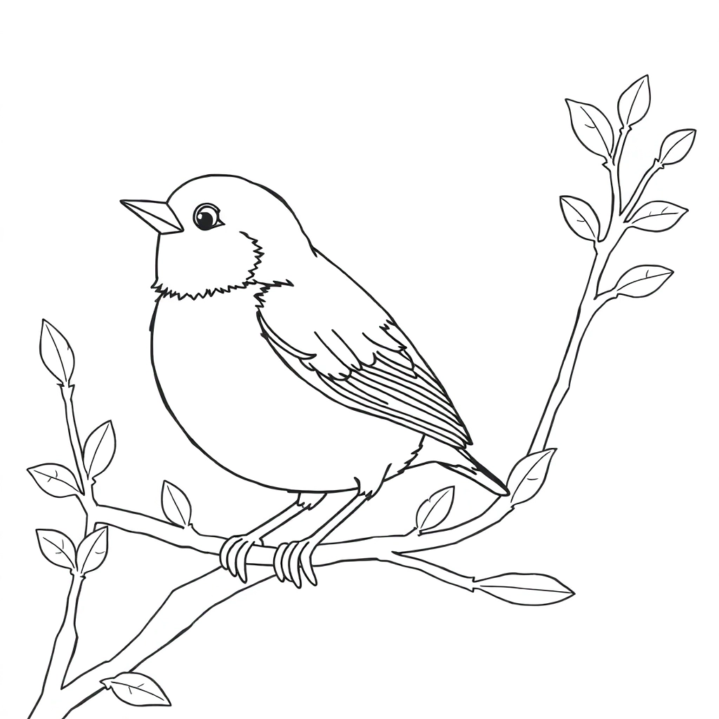 知更鸟 Páginas para Colorear
