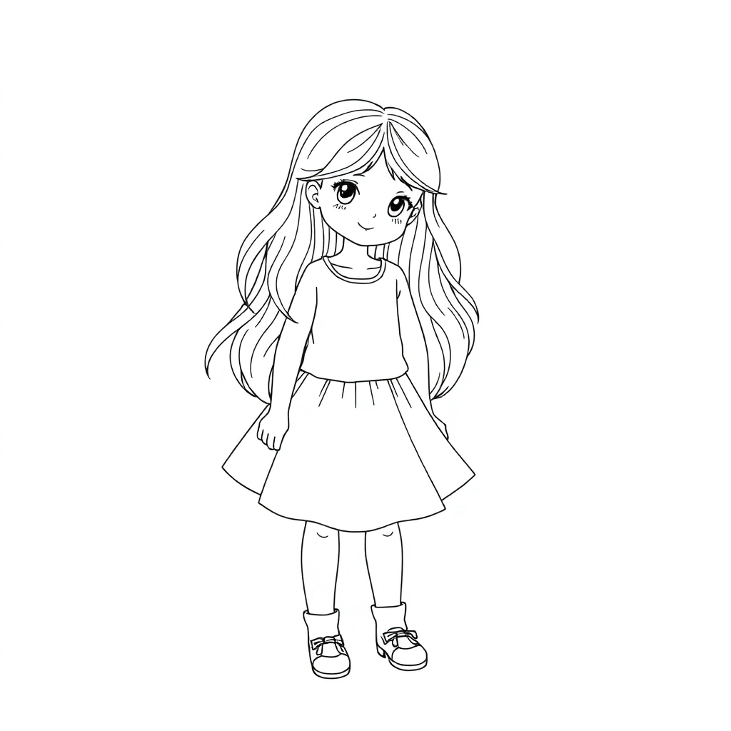 girl Páginas para Colorear