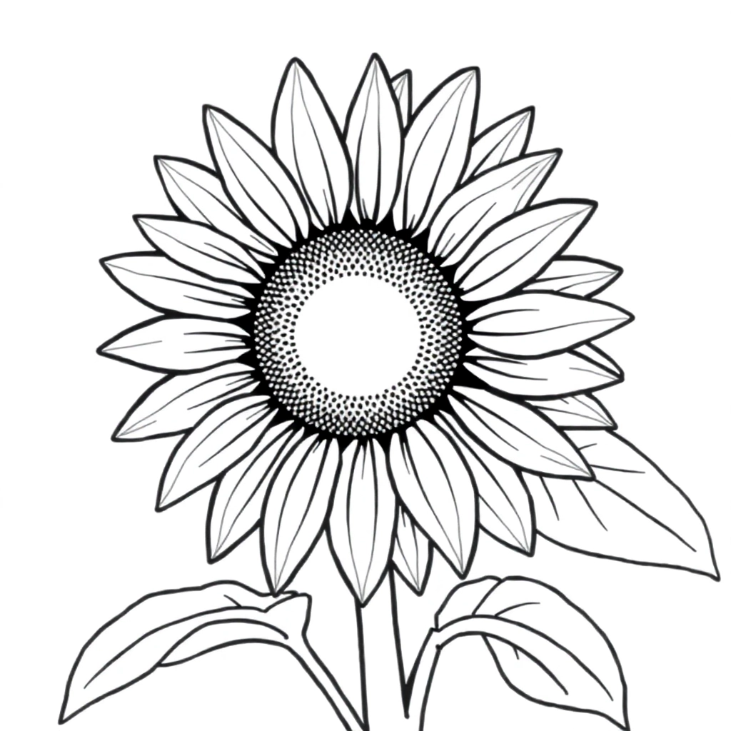向日葵 Coloring Pages