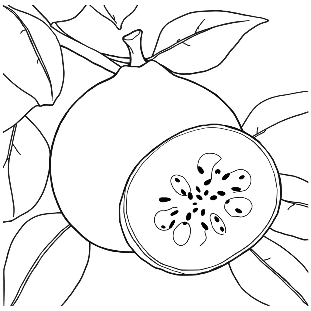 红芯芭乐 Coloring Pages