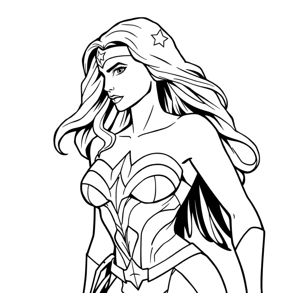 Wonder woman Páginas para Colorear