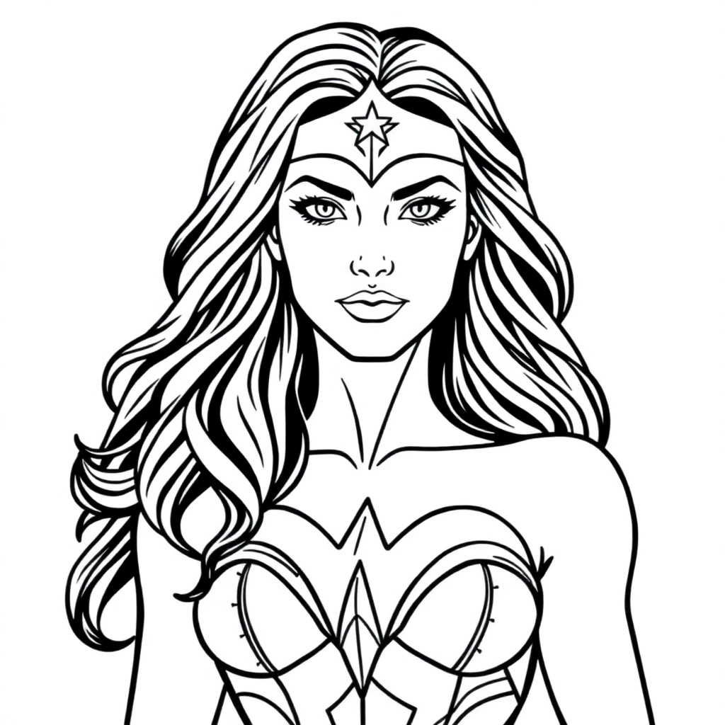 Wonder woman Páginas para Colorear