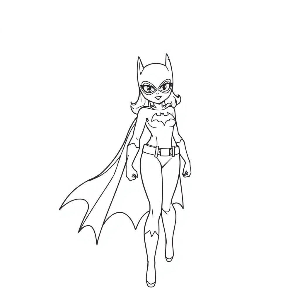 Batgirl animated style صفحات التلوين
