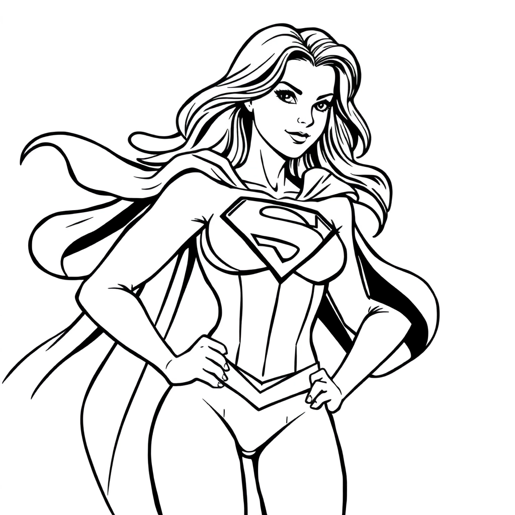 Supergirl Páginas para Colorear