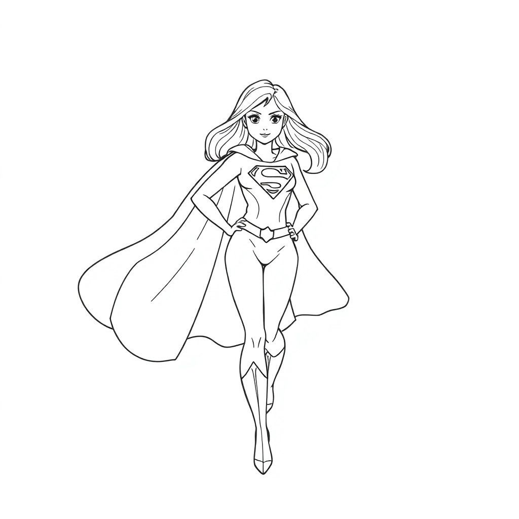 Supergirl صفحات التلوين