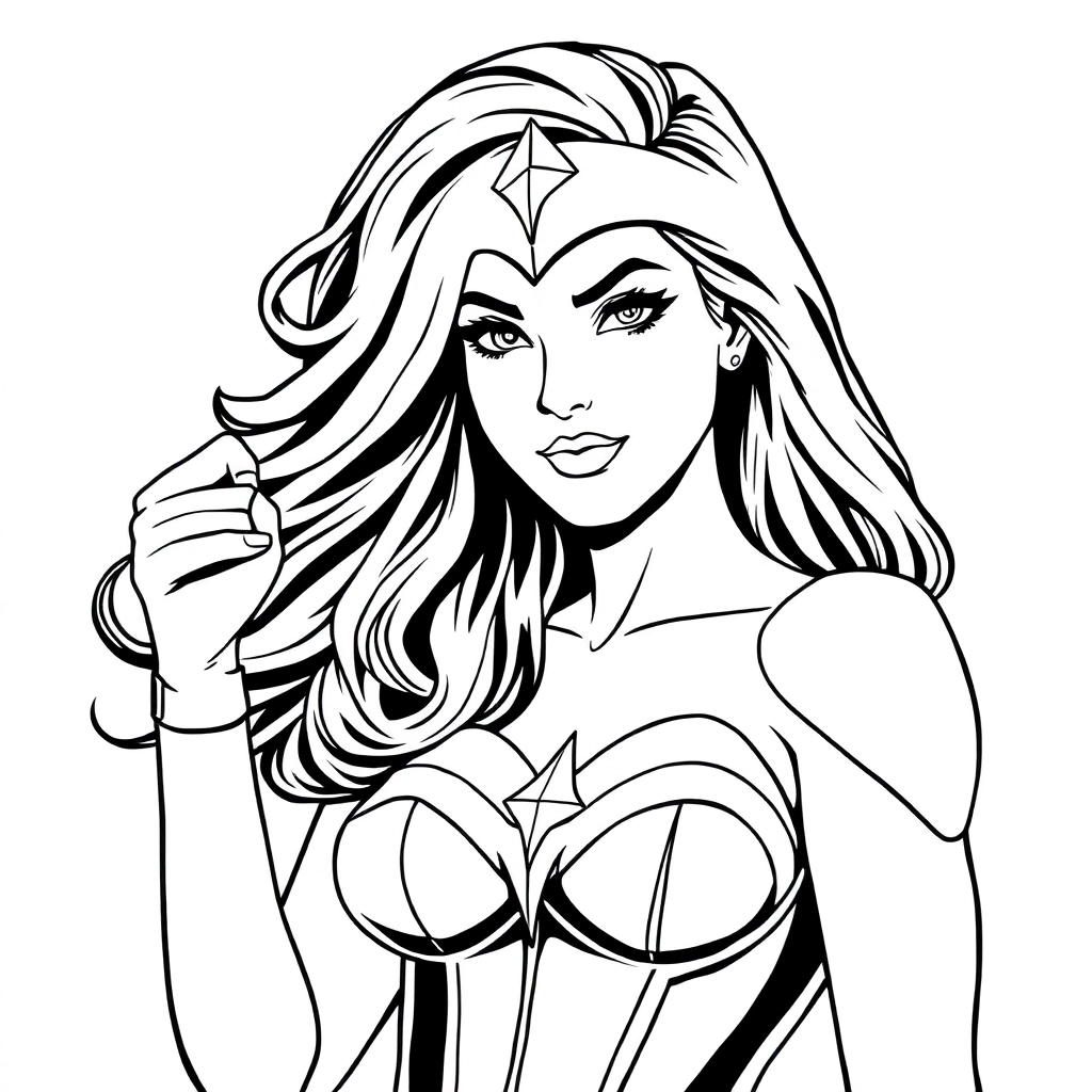 Donna troy صفحات التلوين