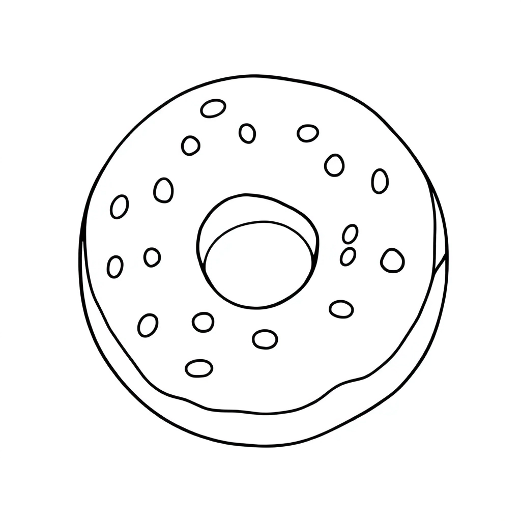 甜甜圈 Coloring Pages