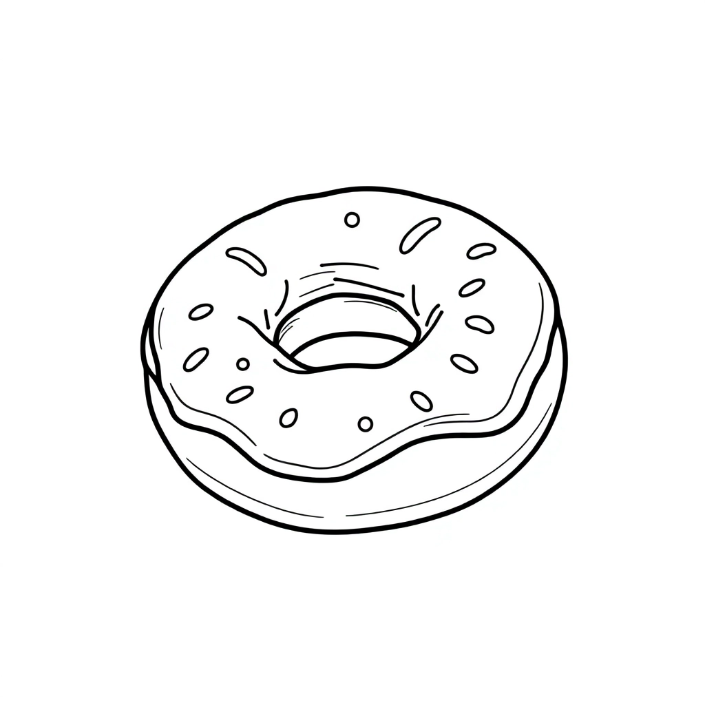 甜甜圈 Coloring Pages