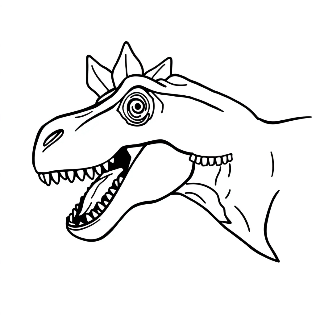 dino head Coloring Pages