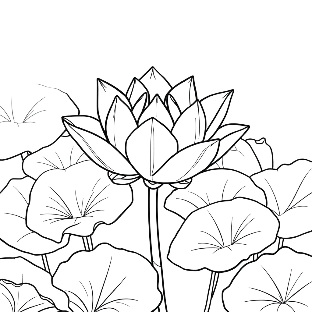 荷花池 Coloring Pages