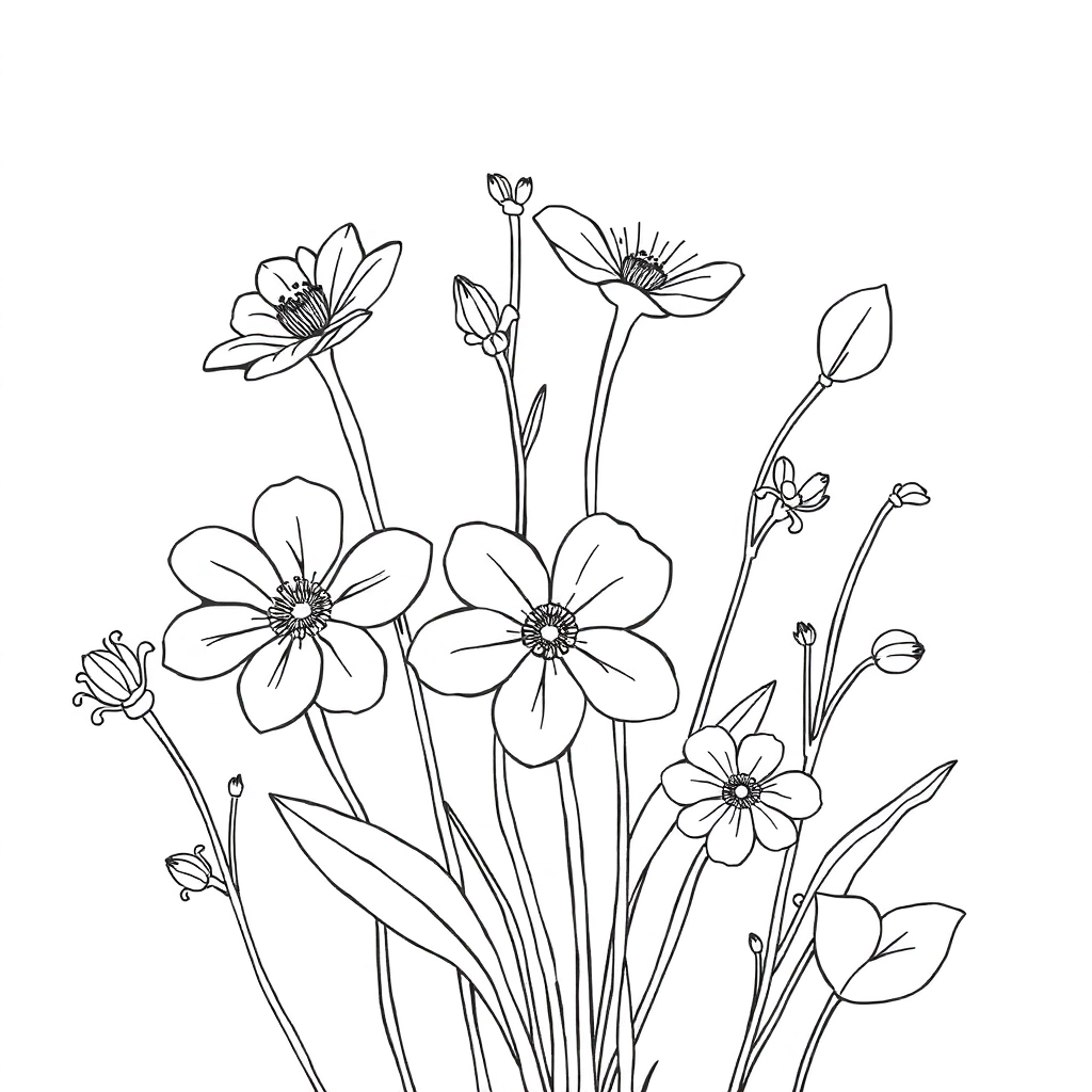 花草 Páginas para Colorear