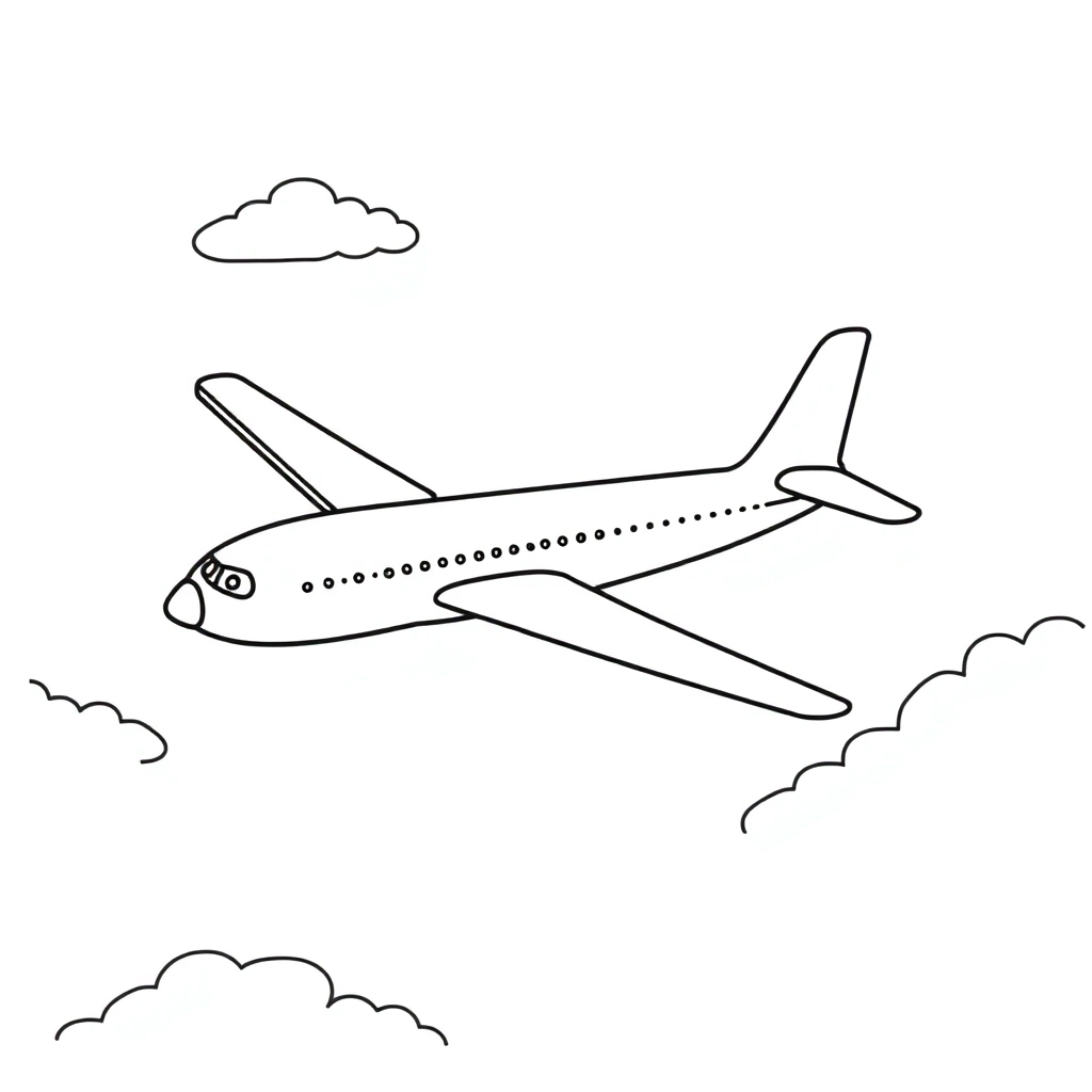 plane Coloring Pages