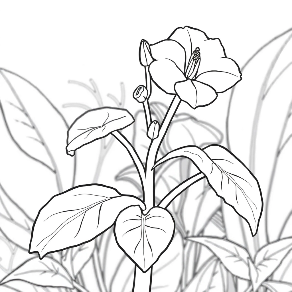 鱼腥草 Coloring Pages