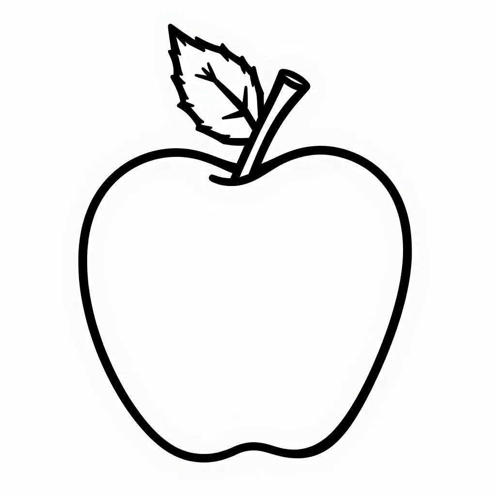 a green apple coloring pages