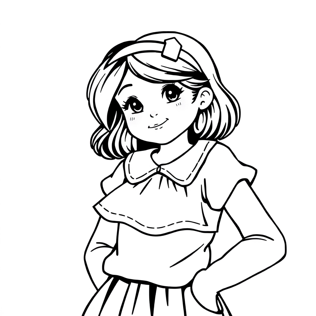 少女 صفحات التلوين