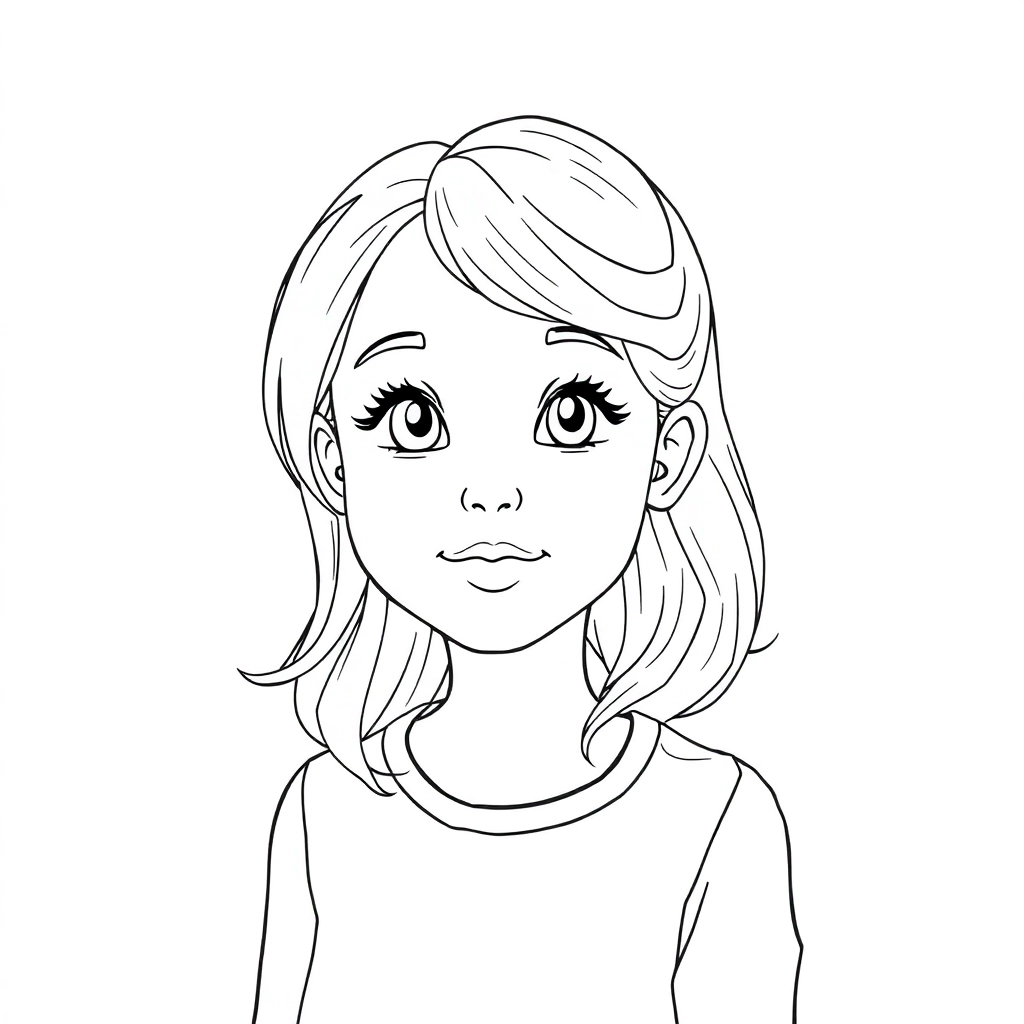 犹豫的少女 صفحات التلوين