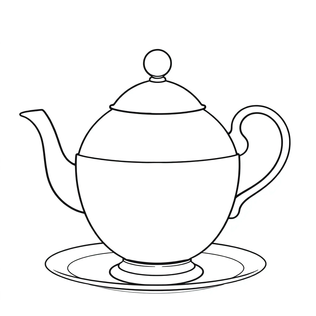 茶壶茶杯 Páginas para Colorear