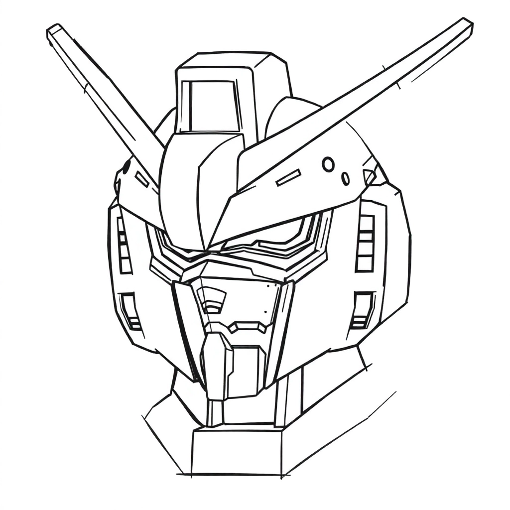 高达头 Coloring Pages