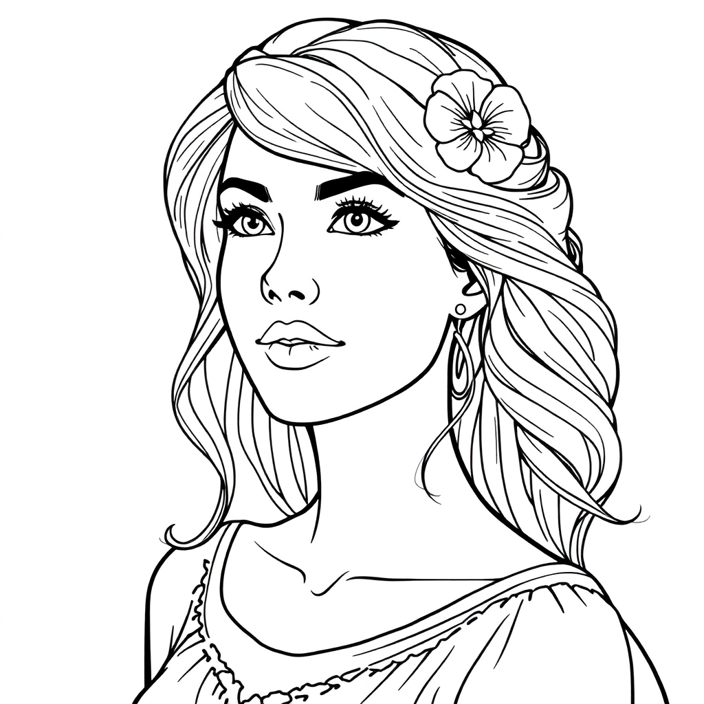 性感的美女 Coloring Pages