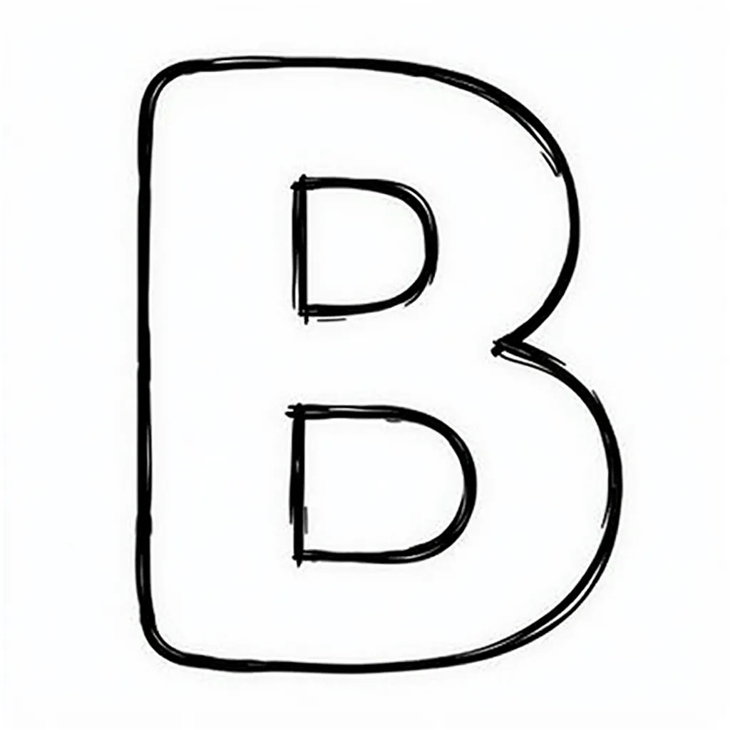 letter B coloring pages