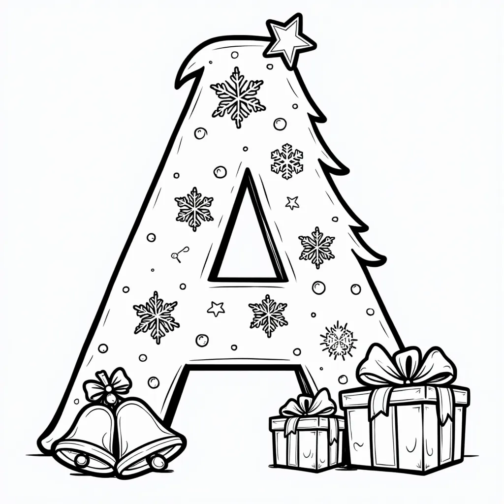 letter A coloring pages