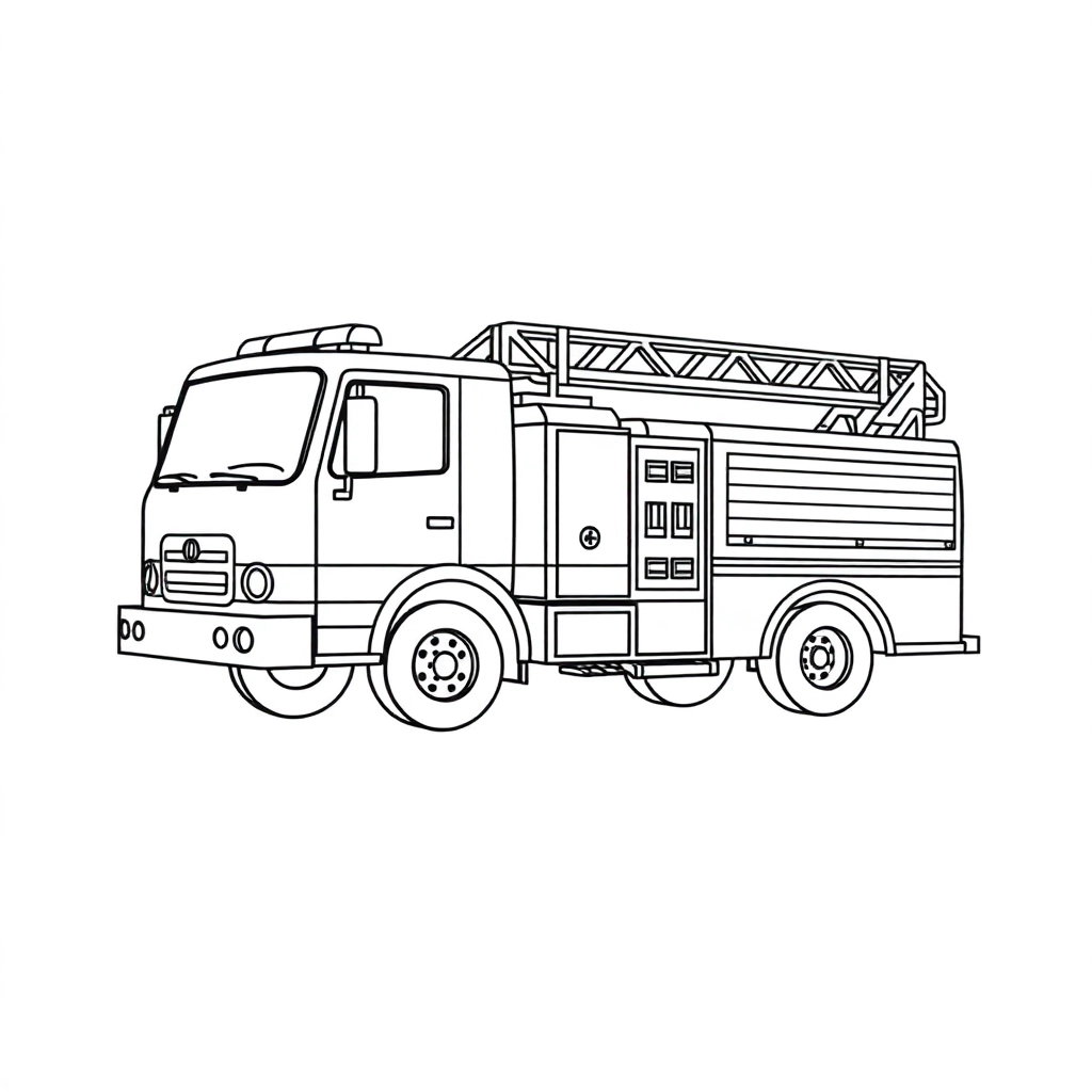 消防车 Páginas para Colorear