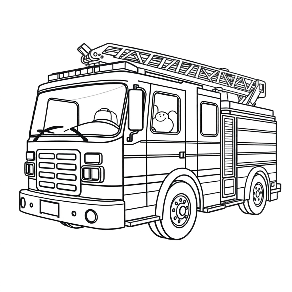 消防车 Páginas para Colorear