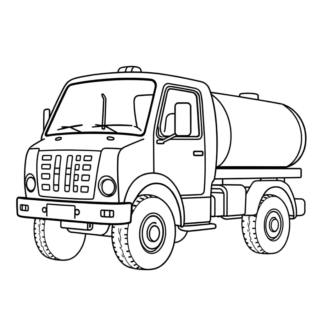 喷水的洒水车 Páginas para Colorear