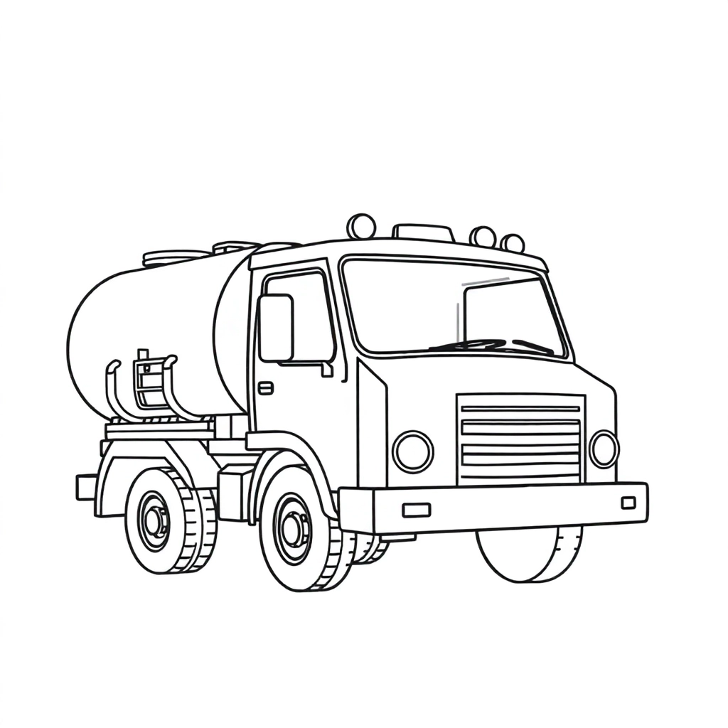 洒水的洒水车 Páginas para Colorear