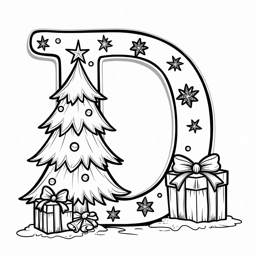 letter D coloring pages