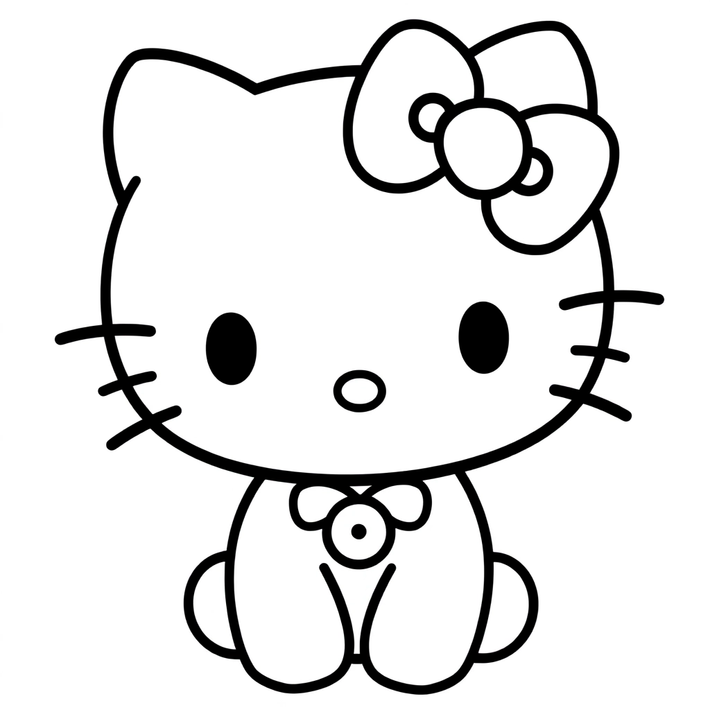 Hello Kitty and  kuromi Coloring Pages