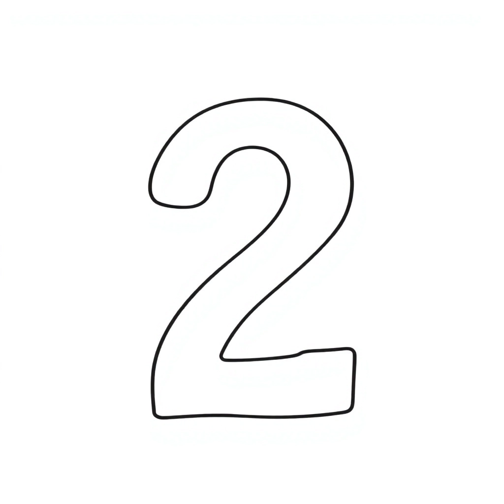 number 2 صفحات التلوين